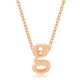 Rose Gold Finish Initial G Pendant