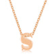 Rose Gold Finish Initial S Pendant