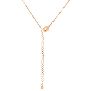 Rose Gold Finish Initial Y Pendant