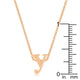 Rose Gold Finish Initial Y Pendant