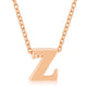 Rose Gold Finish Initial Z Pendant