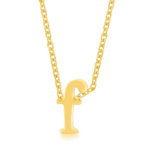 Golden Initial F Pendant