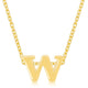 Golden Initial W Pendant