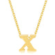 Golden Initial X Pendant