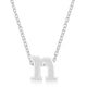 Rhodium Plated Finish Initial N Pendant