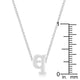 Rhodium Plated Finish Initial Q Pendant