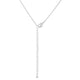 Rhodium Plated Finish Initial Y Pendant