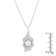 Rhodium Plated Oyster Pendant