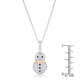 .35 ct CZ Two-Tone Snowman Pave Holiday Pendant