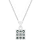 Dual Cubic Zirconia Square Pendant