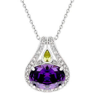 Majestic Amethyst Cubic Zirconia Pendant