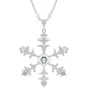 Rhodium Plated Snowflake Pendant