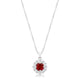 Bella Bridal Pendant in Ruby Red