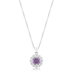 Bella Bridal Pendant in Purple