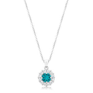 Bella Bridal Pendant in Aqua