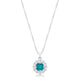 Bella Bridal Pendant in Aqua