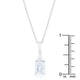 Classic Cubic Zirconia Sterling Silver Drop Necklace