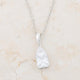 Classic Cubic Zirconia Sterling Silver Drop Necklace