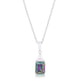 Classic Mystic Cubic Zirconia Rhodium Drop Necklace