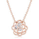 Maya 1.28ct CZ Rose Gold Rose Drop Pendant