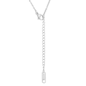 Maya 1.37ct CZ Rhodium Rose Drop Necklace