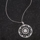 1.4 Ct Rhodium Pendant Necklace with Interlocking Circles and CZ