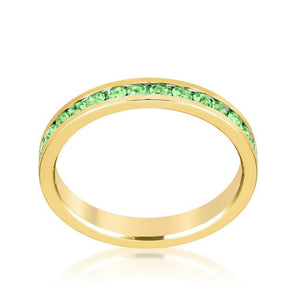 Stylish Stackables Peridot Crystal Gold Ring