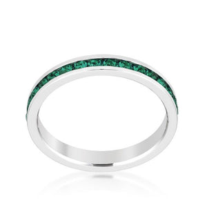 Stylish Stackables Emerald Crystal Ring