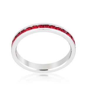 Stylish Stackables with Ruby Crystal Ring