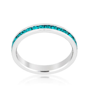 Stylish Stackables with Turquoise Crystal Ring