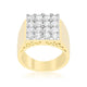 Pave Square Mens Ring