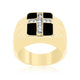 Faceted Cross Cubic Zirconia Ring