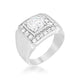 Mens Two-tone Finish Cubic Zirconia Ring