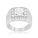 Mens Two-tone Finish Cubic Zirconia Ring