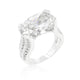 Oval Triplet Cubic Zirconia Ring