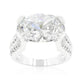 Oval Triplet Cubic Zirconia Ring