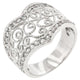 Cubic Zirconia Filigree Hearts Ring