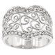 Cubic Zirconia Filigree Hearts Ring