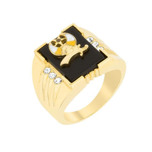 3-Stone Shriners Mens Ring