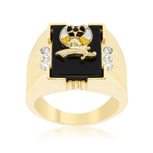 3-Stone Shriners Mens Ring