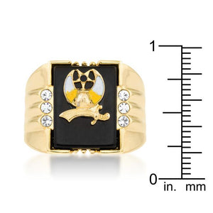 3-Stone Shriners Mens Ring