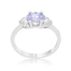 Miranna 1.2ct Lavender CZ Rhodium Classic Oval Ring