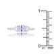 Miranna 1.2ct Lavender CZ Rhodium Classic Oval Ring