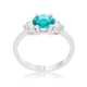 Mariah 1.2ct CZ Rhodium Aqua Simple Classic Ring