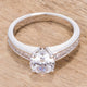 Cubic Zircon Engagement Ring