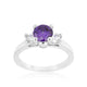 Mini Amethyst Triplet Ring