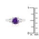 Mini Amethyst Triplet Ring