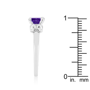 Mini Amethyst Triplet Ring