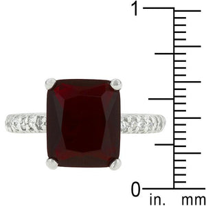 Radiant Cut Ruby Engagement Ring