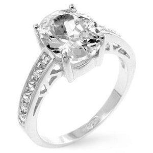 Oval Center Piece Engagement Ring